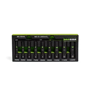 GRIPEDGE Werkzeuge | 9-PC - 1/4" Antrieb tief metrisch RPT Steckschlüssel-Auszieher-Set | Si... - Bild 1 von 4