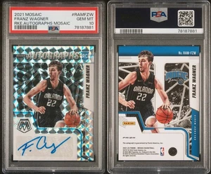 2021 Panini Mosaic #RAMFZW Franz Wagner Rookie RC Auto Prizm PSA 10 GEM MINT - Picture 1 of 3