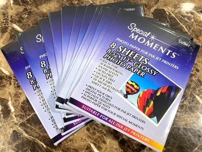 96 Sheets Special Moments Photo Paper 8.5 x 11 For Ink Jet Printers Glossy NEW - Image 1 of 4