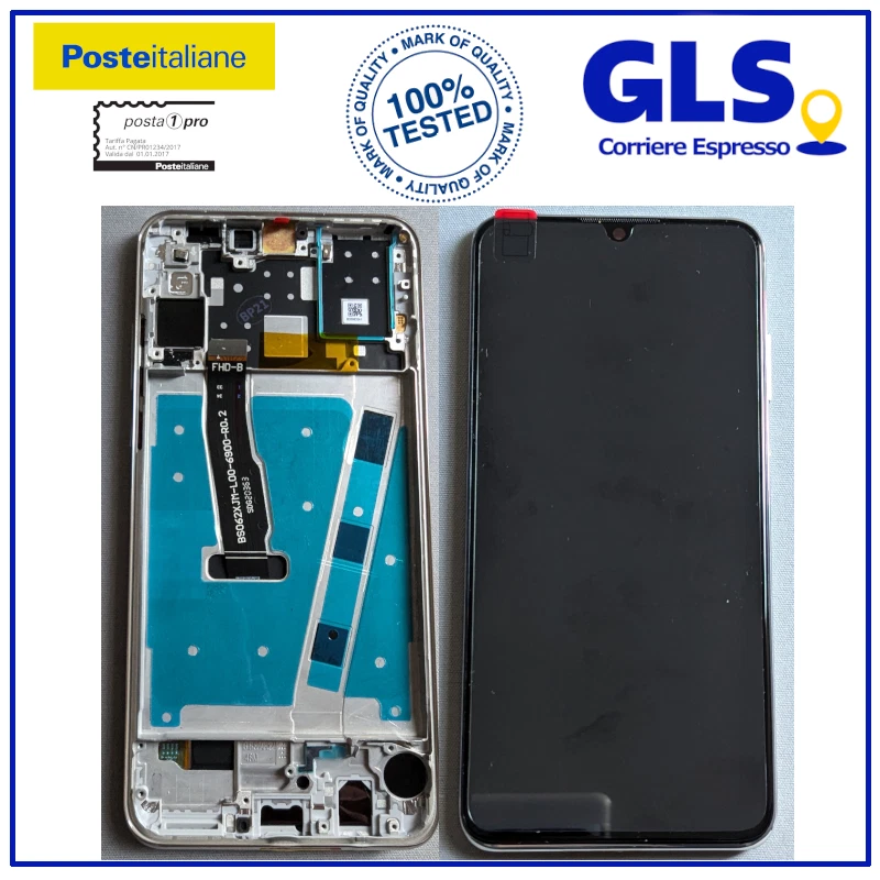 DISPLAY TOUCH SCREEN+FRAME ORIGINALE HUAWEI P30 LITE 48MP MAR-LX1M VETRO GRIGIO - Immagine 1 di 1