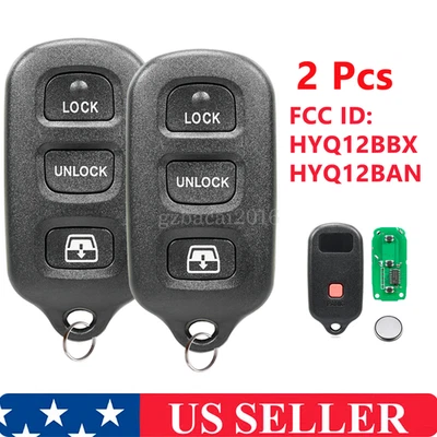 2 For 2001- 2004 2005 2006 2007 2008 2009 Toyota Sequoia Remote Comtrol Key Fob - Image 1 of 4