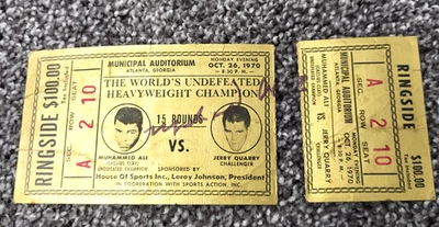 MUHAMMAD ALI VERSUS JERRY CANTERA BOXEO BOLETO COMPLETO RINGSIDE 26 DE OCTUBRE DE 1970 RARO $$ Foto 1 de 4