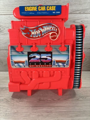 Hot Wheels Car Case Engine 1992 25-Year Anniversary NOS Toy Storage Mattel New - Image 1 of 4