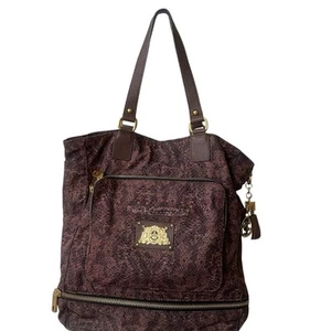 JUICY COUTURE WEEKEND WARRIOR NYLON TOTE Shoulder NATURAL SNAKE READ!!! - Picture 1 of 14