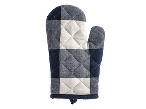 Guante De Horno En Tela A Cuadros Azul Blanco Anderson - Imagen 1 de 5