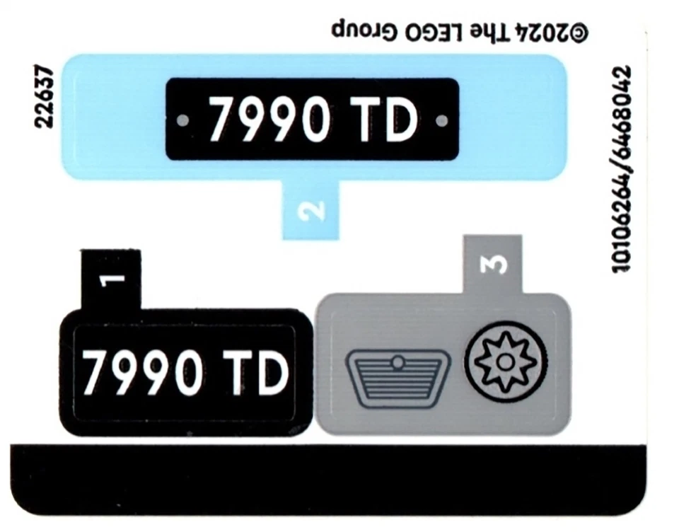 全新乐高 76424 哈利波特飞行福特安格利亚贴纸贴花标签 — 第 1/1 张图片