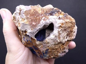 FD MINERALS: TOP AZURITE on matrix - Kerrouchene - Khenifra - Morocco - 640 gram - Picture 1 of 14