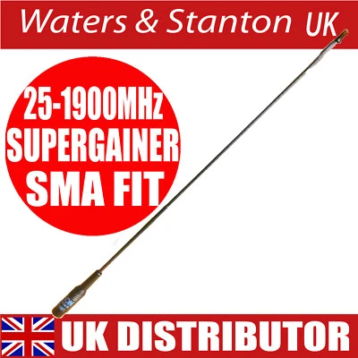 Watson WSMA-881 Super Gainer Flexi.  25-1900 MHz Scanantenne SMA - Bild 1 von 2