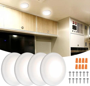 4 Pack Lights Interior DC12V, 4.5In Ceiling Dome Light, Surface Mount, LED Puck - Picture 1 of 12