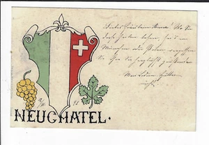 Neughatel Canton Switzerland Suisse Pioneer 1898 Postcard p1107 - Picture 1 of 2