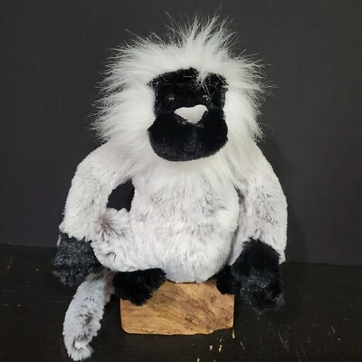 Ganz Webkinz Langur Monkey 9" Plush Gray White Stuffed Animal Toy Soft NO CODE  - Image 1 of 4