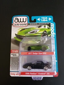 Auto World Target Exclusive 2 Pack Modern Muscle 2017 Dodge Viper 1996 Pontiac - Bild 1 von 8