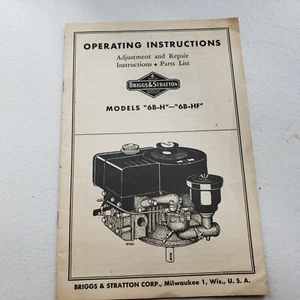BRIGGS & STRATTON MOD 6 REPAIR MANUAL PART OWNER SERVICE OPERATOR 6B-h,6b-hf - Picture 1 of 3