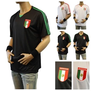 Herren Mexiko Fußball Trikot T-Shirt Mode Freizeit Sport Kurzarm V-Ausschnitt Tee - Bild 1 von 11