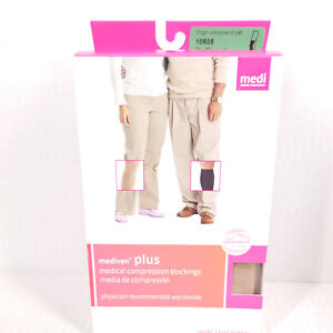 Mediven Plus 10605 20-30 V Open Toe Thigh High Stockings Silicone TopBand