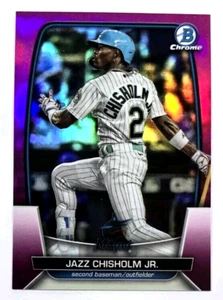 Réfracteur fuchsia Bowman Chrome Jazz Chisholm 2023 /299 #53 - Photo 1/2