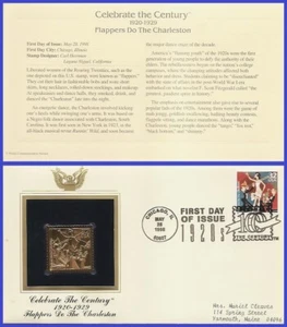USA2 #3184h ADDR GOLDEN REPLICA FDC 1920 Charlestone Flappers Do - Picture 1 of 1