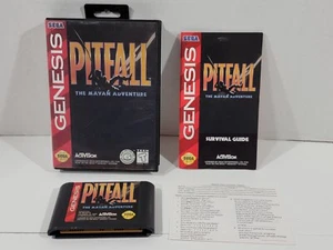 Estuche manual cartucho de juego completo Pitfall: The Mayan Adventure Sega Genesis - Imagen 1 de 9