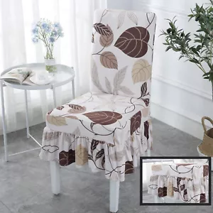 Universal Ruched Chair Dining Chair Covers Spandex To Protect Chairs New Print - Picture 1 of 5