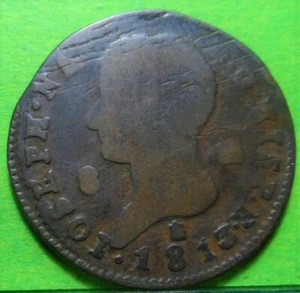 JOSE NAPOLEON, 8 Maravedis, 1813, SEGOVIA, Aureo & Calico.-104, Copper - Picture 1 of 2