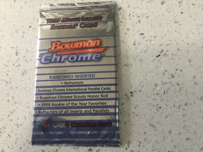 1997 Bowman Chrome Baseball Hobby Sealed Pack  RC ..HOF ….REFRACTORS - Image 1 of 4