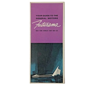 1964-65 NY World's Fair Your Guide To General Motors Futurama Tri-fold Brochure - Picture 1 of 4