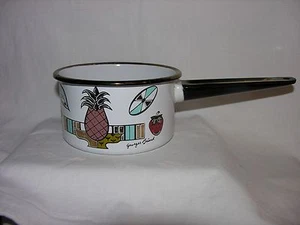 Vtg Georges Briard Ambrosia Pineapple Enamel Ware Pot Enamelware Mid-Century - Picture 1 of 7