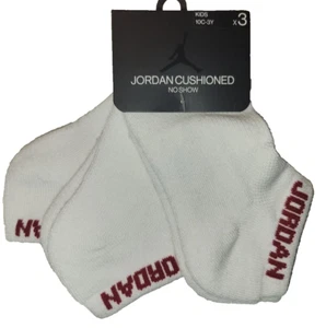 Nike Jordan Jumpman Cushioned No Show Kids Socks 3 Pack Size 10C-3Y FREE SHP $16 - Picture 1 of 4