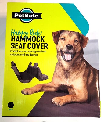 PetSafe Happy Ride Hammock Car Dog Seat Cover Waterproof Black 56" x 57" - Image 1 of 4