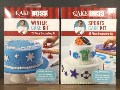 Cake Boss Decorating Kits Lot of 2 Winter 25 Pieces Sports 28 Pieces  - Image 1 of 4
