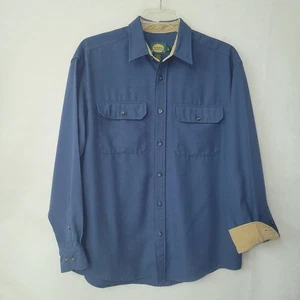 Cabelas Shirt Mens Large Blue Double Pocket Flip Cuff Outdoor Casual Style 10104 - Picture 1 of 13