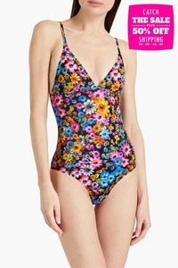 RRP €345 STELLA McCARTNEY Swimsuit Size XS Floral Pattern Logo Made in Italy - Picture 1 of 7