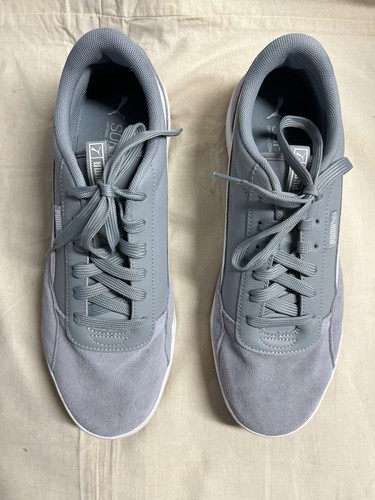 Sneakers basse uomo PUMA classiche scamosciate e pelle lifestyle taglia 11 grigie nuove