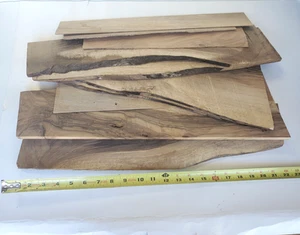 Menge 6 LIVE EDGE HARTHOLZBRETTER, 20 Zoll, dünnes Projektholz - Bild 1 von 13