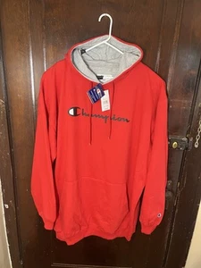 Champion Logo Pullover Men’s Hoodie, Red Sz 3XL, New NWT Big And Tall - Picture 1 of 10
