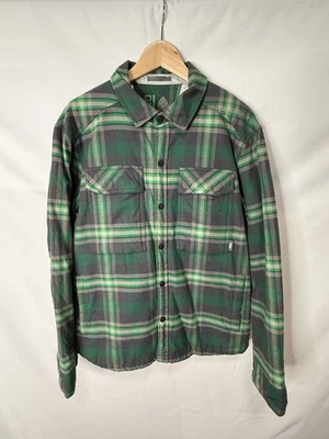 Camisa aislante Stio Buckhorn para hombre manga larga bosques verdes a cuadros campamento a presión Foto 1 de 4