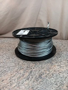 Blue Hawk 250- 300ft Galvanized-Vinyl Coated Steel Cable 1/8" x 50' 340 lb - Picture 1 of 5