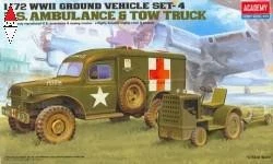 ACADEMY 1/72 US DODGE AMBULANCE + TRAKTOR - Immagine 1 di 4
