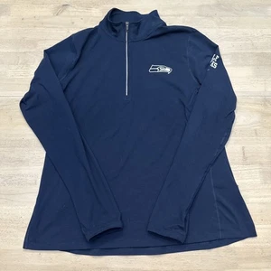 Nike Seattle Seahawks NFL Team Apparel 1/4 Zip Shirt Mens Sz XL Blue - Picture 1 of 6