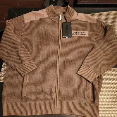 Harley-Davidson Men's Willie G Skull Cardigan Sweater Zip Jacket NWT 2XL $196 - Image 1 of 4