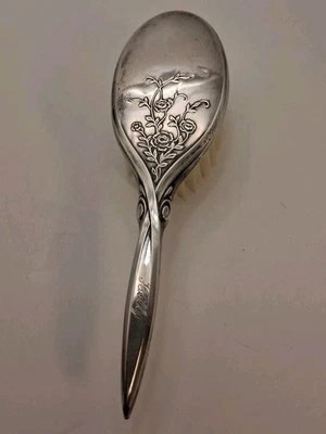 Cepillo de pelo infantil vintage de plata esterlina Webster acebo personalizado Foto 1 de 4