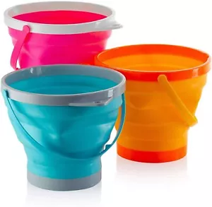 Top Race Faltbarer Silikon Falteimer Strandeimer Mehrzweck 5 Liter - Bild 1 von 6