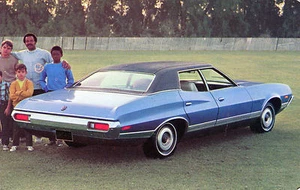 1972 Ford Gran Torino 4-Türer Hardtop Werbe Postkarte - Bild 1 von 1