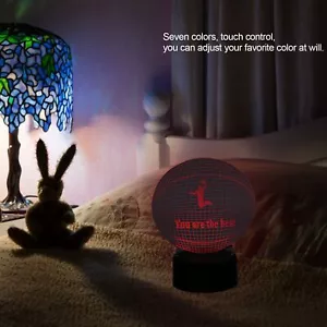 02 015 Night Light 3D Lamp 7 Colors Acrylic USB Or Battery Power For Bedroom - Picture 1 of 24
