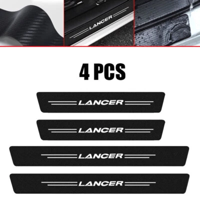 4X For Mitsubishi Lancer Door Plate Sill Scuff Anti Scratch Sticker Protector - image 1 of 4