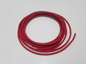 5 feet 14ga Vintage Braided Cloth Covered Primary Wire 14 ga gauge Solid Red - Picture 1 of 3