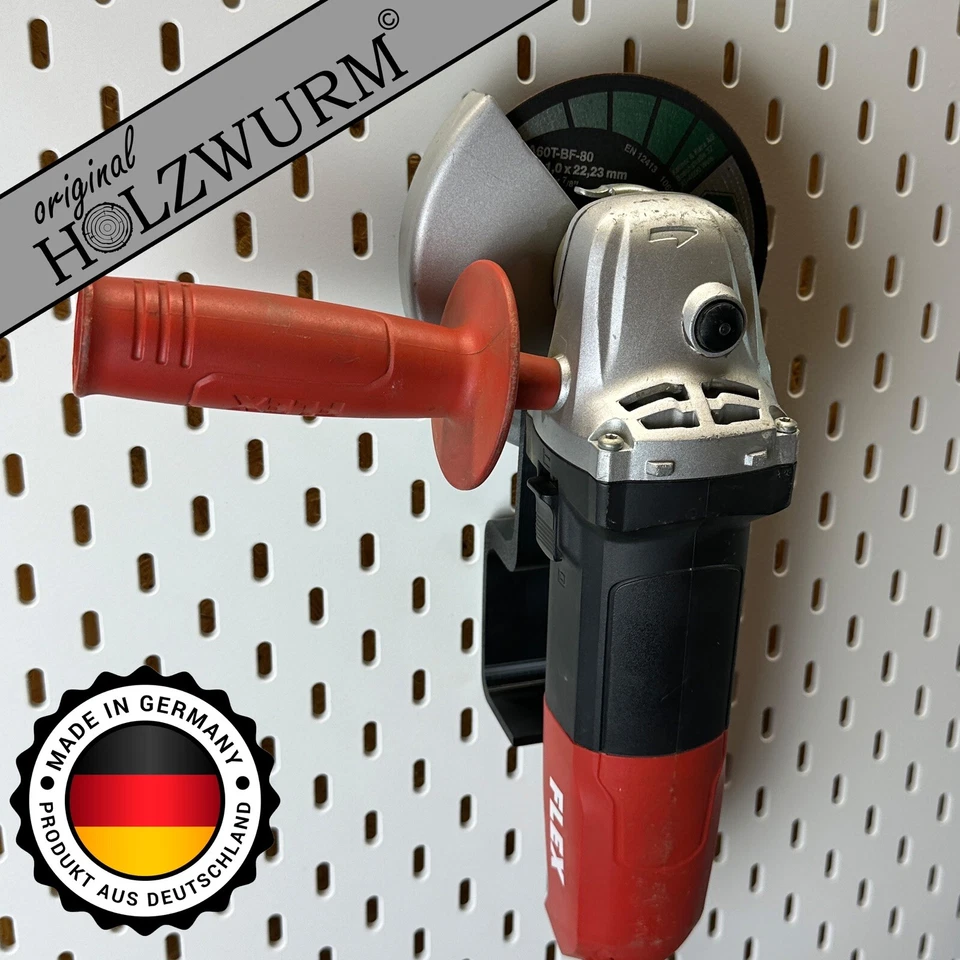 Wandhalter für Winkelschleifer Trennschleifer Flex für Ikea Skadis Lochwand - Bild 1 von 3