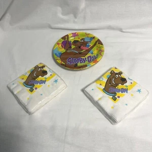 Vintage 1998 Cartoon Network Scooby Doo Party Express Plates Napkins NOS Sealed - Imagen 1 de 19
