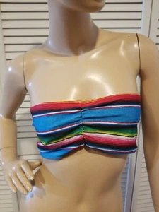 Nuevo con etiquetas Bikini para mujer Poprageous Manta Mexicana Bandeau Nadar Top Talla Mediana - Imagen 1 de 6