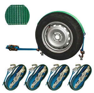 4x Spanngurt Autotransport 35mm 3t Zurrgurt Radsicherung Reifengurt LC 1500 (42) - Bild 1 von 1